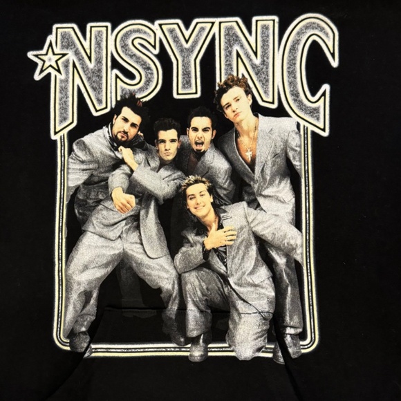 Rue21 Hoodie NSYNC Black Cotton Fleece Unisex Women Size Sweatshirt 0007360 0001 - Picture 6 of 6